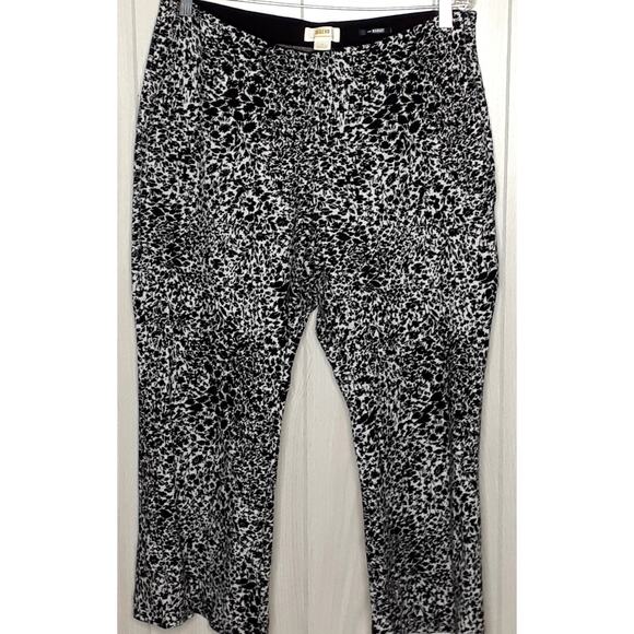Anthropologie Maeve The Margot Black and White Kick Flare Cropped Pant Size 1X - Picture 1 of 6